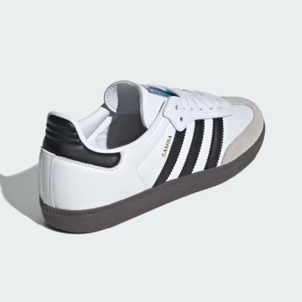Adidas White and Black Samba Retro Sneakers - Picture 4 of 6